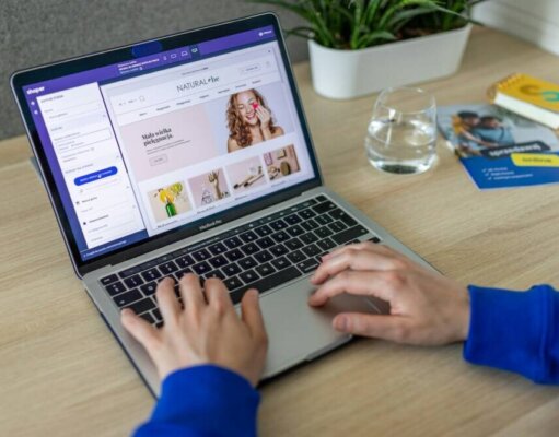 How has e-commerce changed the way businesses operate online? a person typing on a laptop on a table